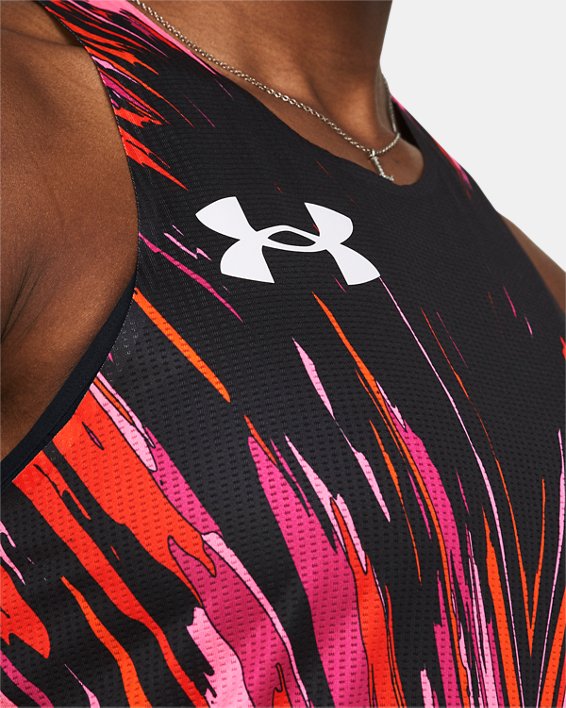 Women's UA Pro Runner Singlet, Black, pdpMainDesktop image number 3